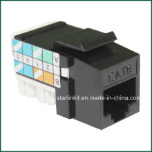 90 Graus 110 IDC CAT6 Keystone Jack para Patch Panel